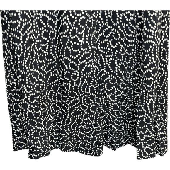 Cos Cob Women's 14 Black White Gray Dot Geometric Print Skirt  A-Line NWT - Picture 4 of 9